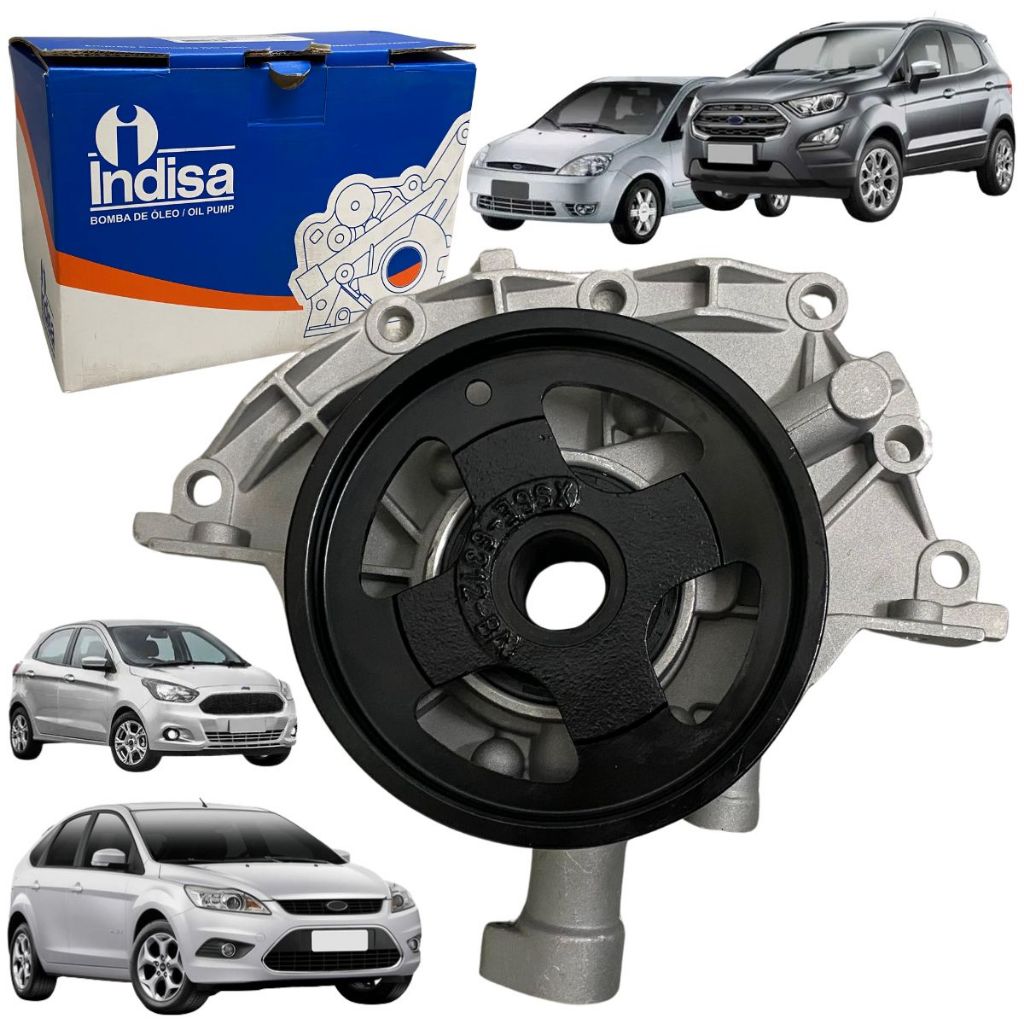 Bomba De Óleo Para Ford Fiesta Ecosport Ka Courier Focus 1.0 1.6 1999 Até 2014 Com Motor Zetec Rocam