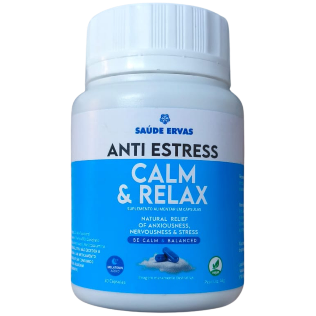 Anti Estress Calm & Relax - Saúde Ervas 30 Cápsulas