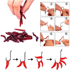Minhocas Artificiais 4cm Tilápia Pacu Bagre Carpa
