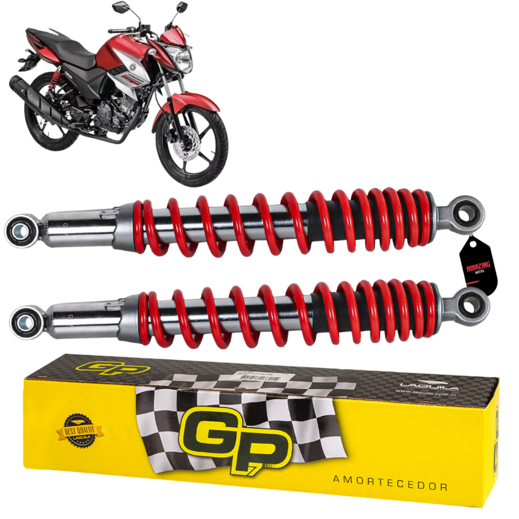 Amortecedor Fazer 150 2014 2015 2016 2017 2018 (vermelha) Gp