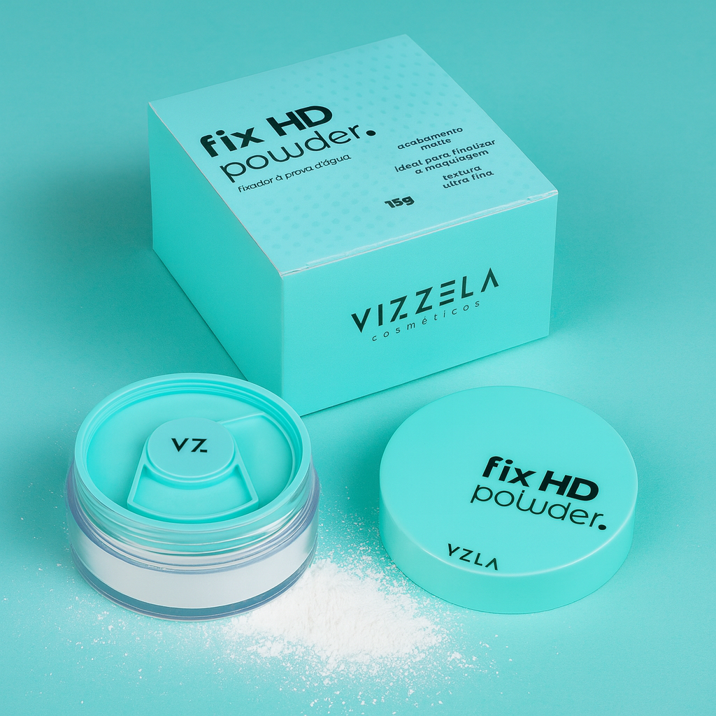 Pó Fixador Translúcido Fix Powder HD Vizzela Matte 15g Ultra Fino Solto Facial em Oferta na Shopee
