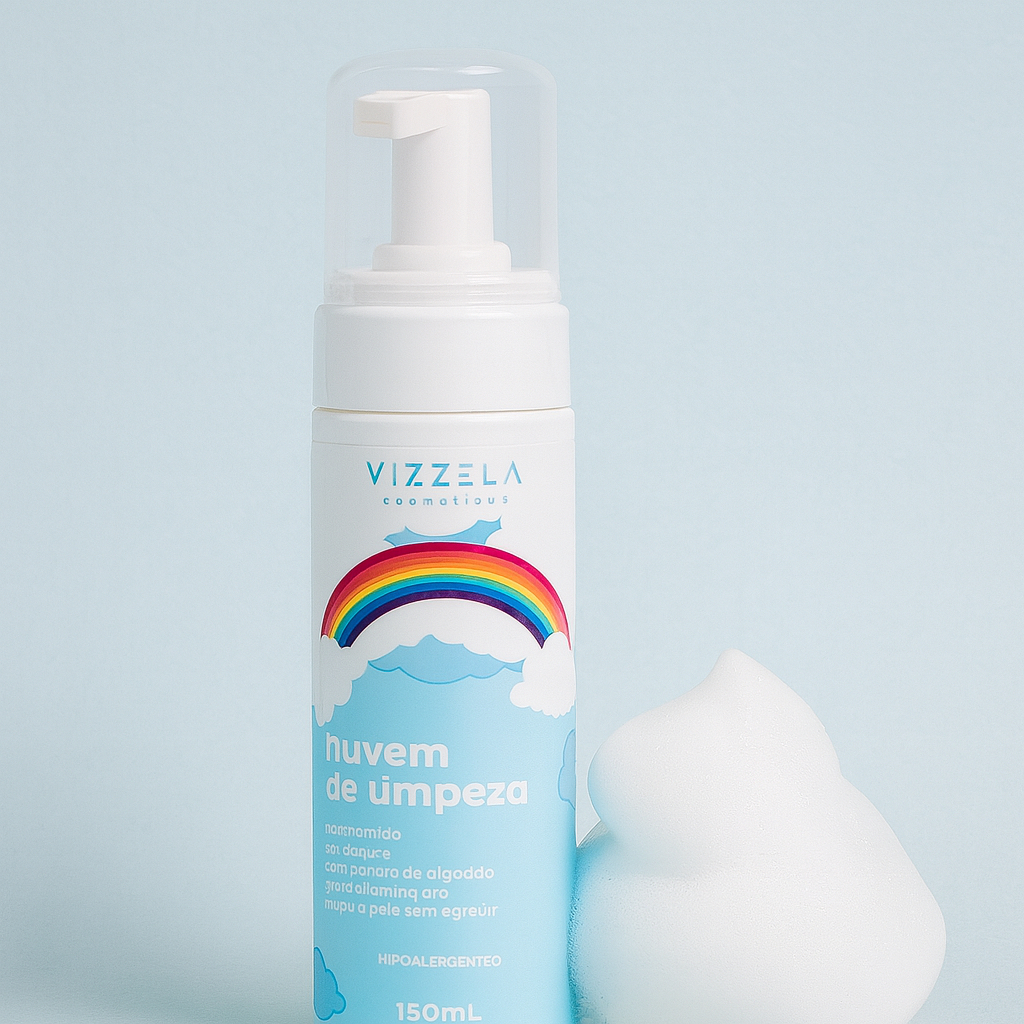 Sabonete Mousse Facial Espuma de Limpeza 150ml - vizzela