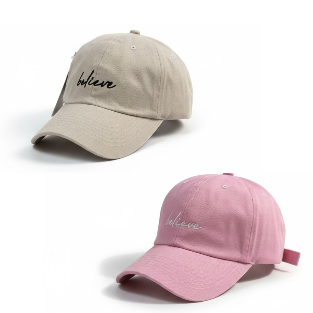 Kit 2 Bonés Believe Unissex Feminino Masculino Verão Praia Flores Dadhat Ajustável Tecido em Oferta na Shopee