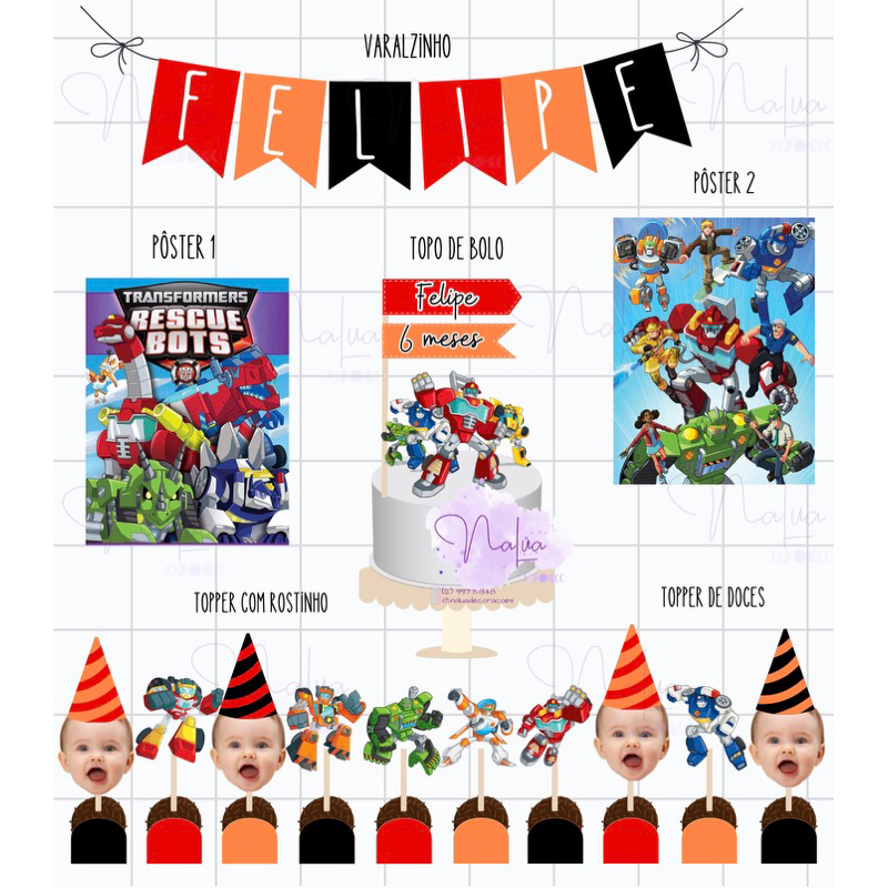 Kit só um bolinho - Transformers Rescue Bots