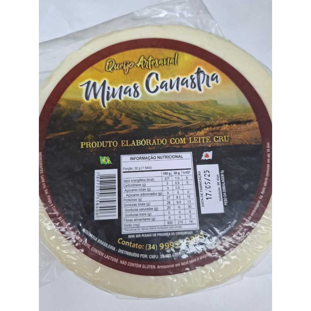 QUEIJO ARTESANAL MINAS CANASTRA/FEITO COM LEITE CRU - 7 A 10 DIAS DE CURA- APROXIMADAMENTE 1100 GRS em Oferta na Shopee