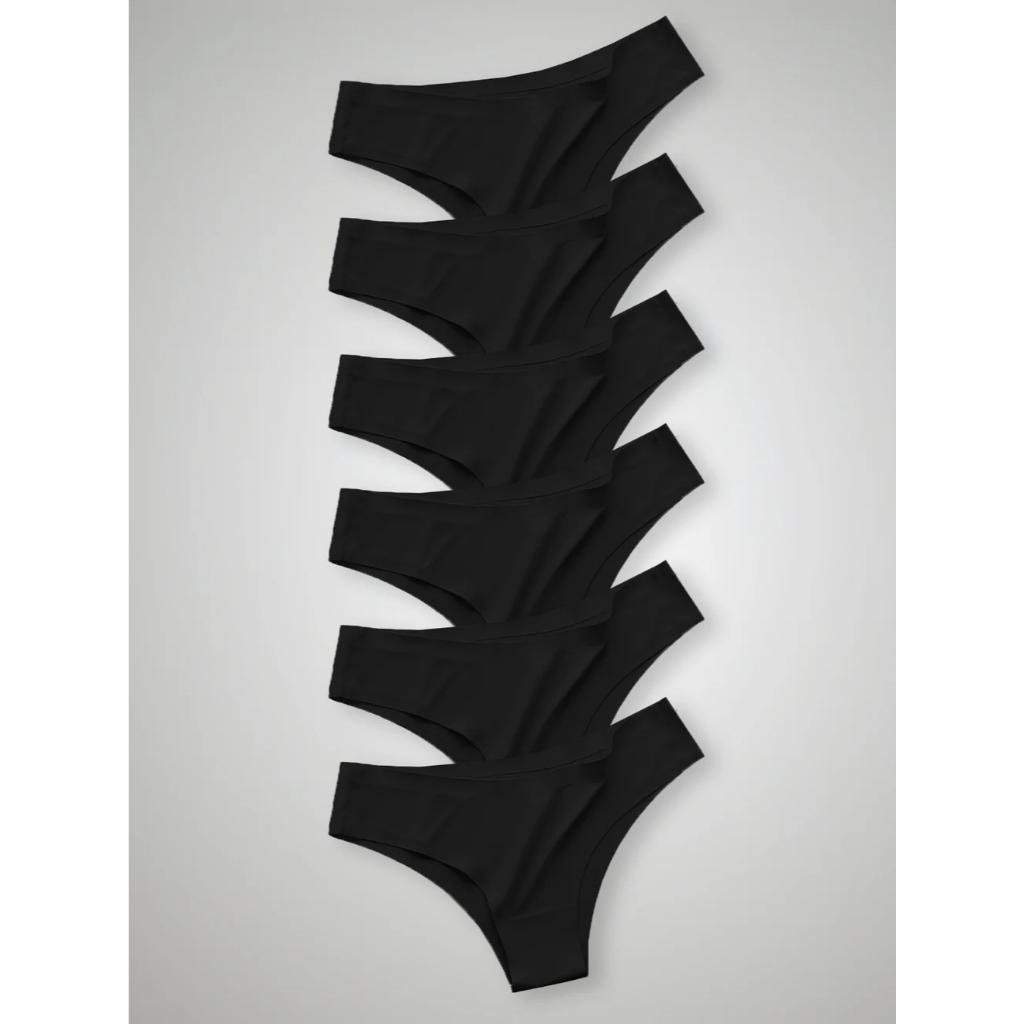 Kit com 6 Calcinhas Biquíni Sem Costura Segunda Pele em Oferta na Shopee