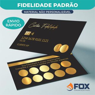 Cartão Fidelidade Pronto - Dourado ou Rose – Arte Padrão – 50, 100 e 200 unidades – Envio Rápido em Oferta na Shopee