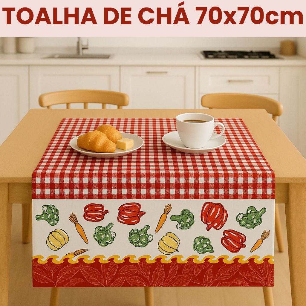 Toalha de Chá Café Lanche Estampada 70 cm x 70 cm para Fogão Micro-ondas Caminho de Mesa Estampas Variadas em Oferta na Shopee