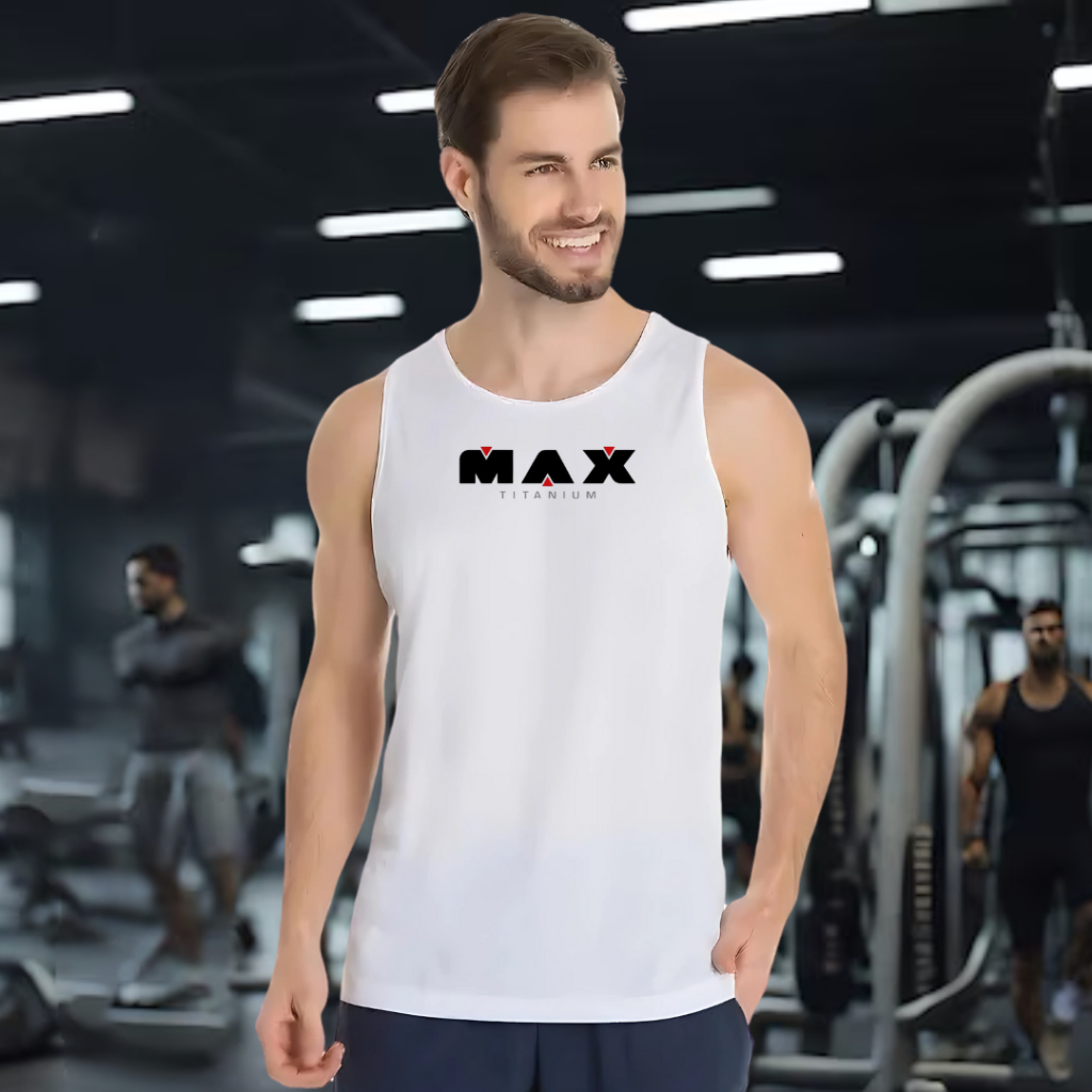 Regata Dry Fit Masculina Camisa Modelo MAX01 Academia Corrida Ideal Para Treinos Intensos