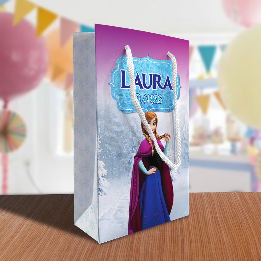 Sacolinha Frozen Personalizada Kit Festa Lembrancinha Kit Festa Princesa Princesas Sacola Elsa Anna