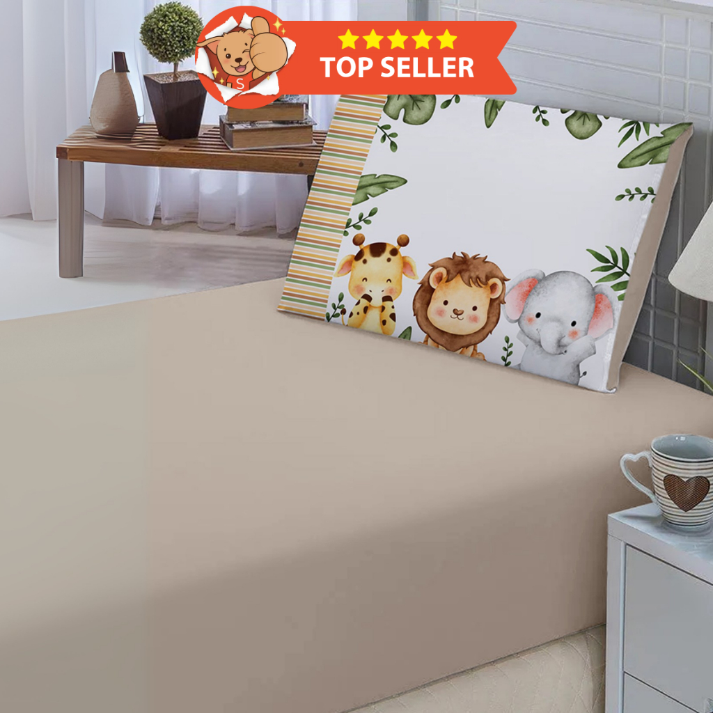 kit Jogo Lençol Infantil Safari Kids 2 Peças (Lençol Elásticado + Fronha Elásticada) Decoração