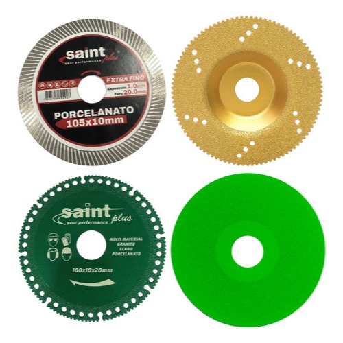 Kit 4x Disco Corta Tudo Vidro Porcelanato Granito 45 Graus