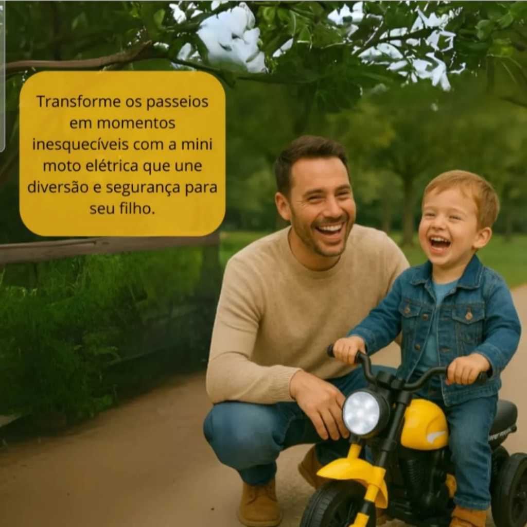 Mini Moto Esportiva Elétrica Passeio Andador Motinha Acelerar Esportiva