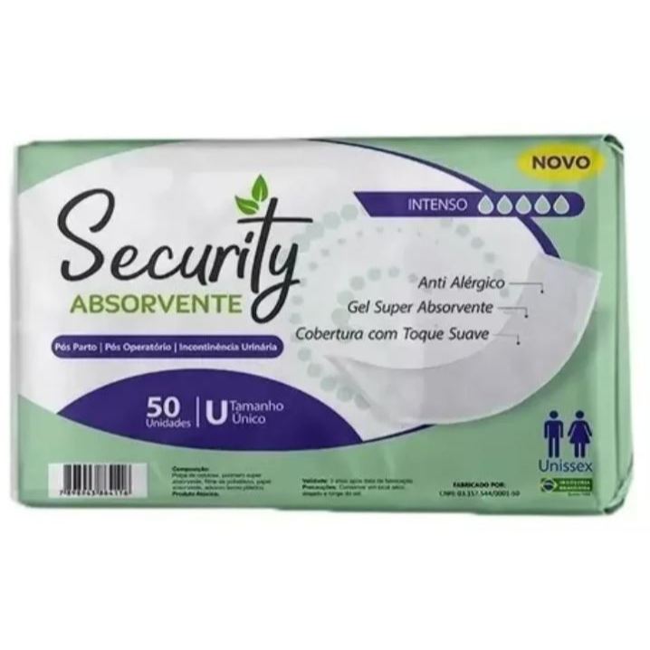 Absorvente Geriatrico Security c/50 unidades pos operatorio e pos parto em Oferta na Shopee
