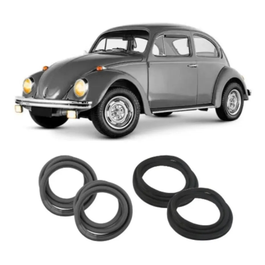 Kit Vidro Vigia Traseiro Com Encaixe Para Friso Para Brisa Lateral Fusca