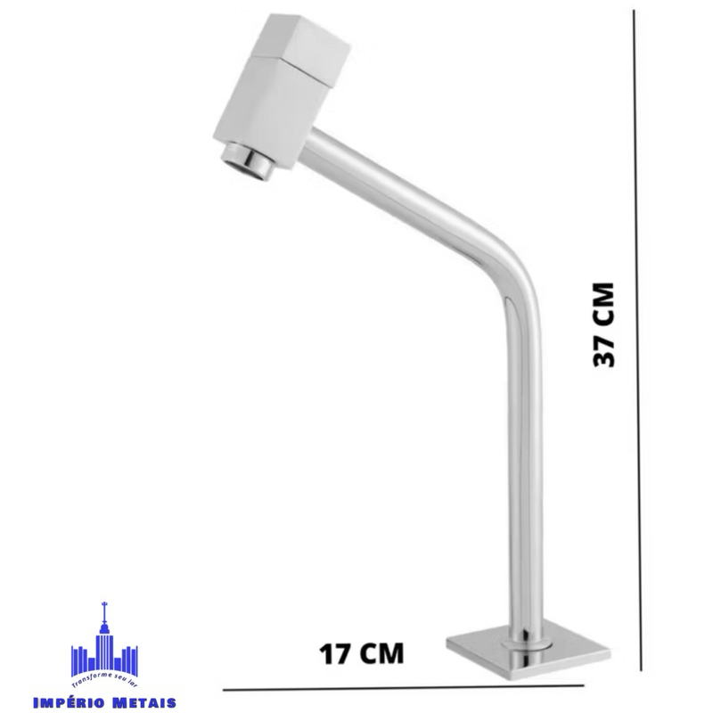 Torneira Lavatório 3040 Quadrada 45° 1/4 Volta alta Cromada em Oferta na Shopee