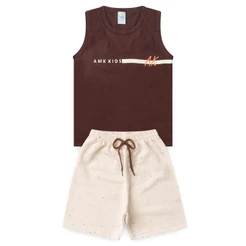 Conjunto Infantil Menino Masculino Camiseta e Bermuda L07