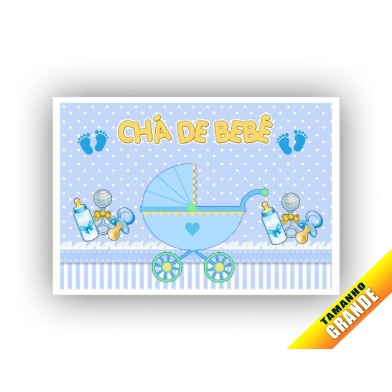 Papel de Arroz Chá de Bebê para Bolo Grande 30x40cm de 7a 10kg