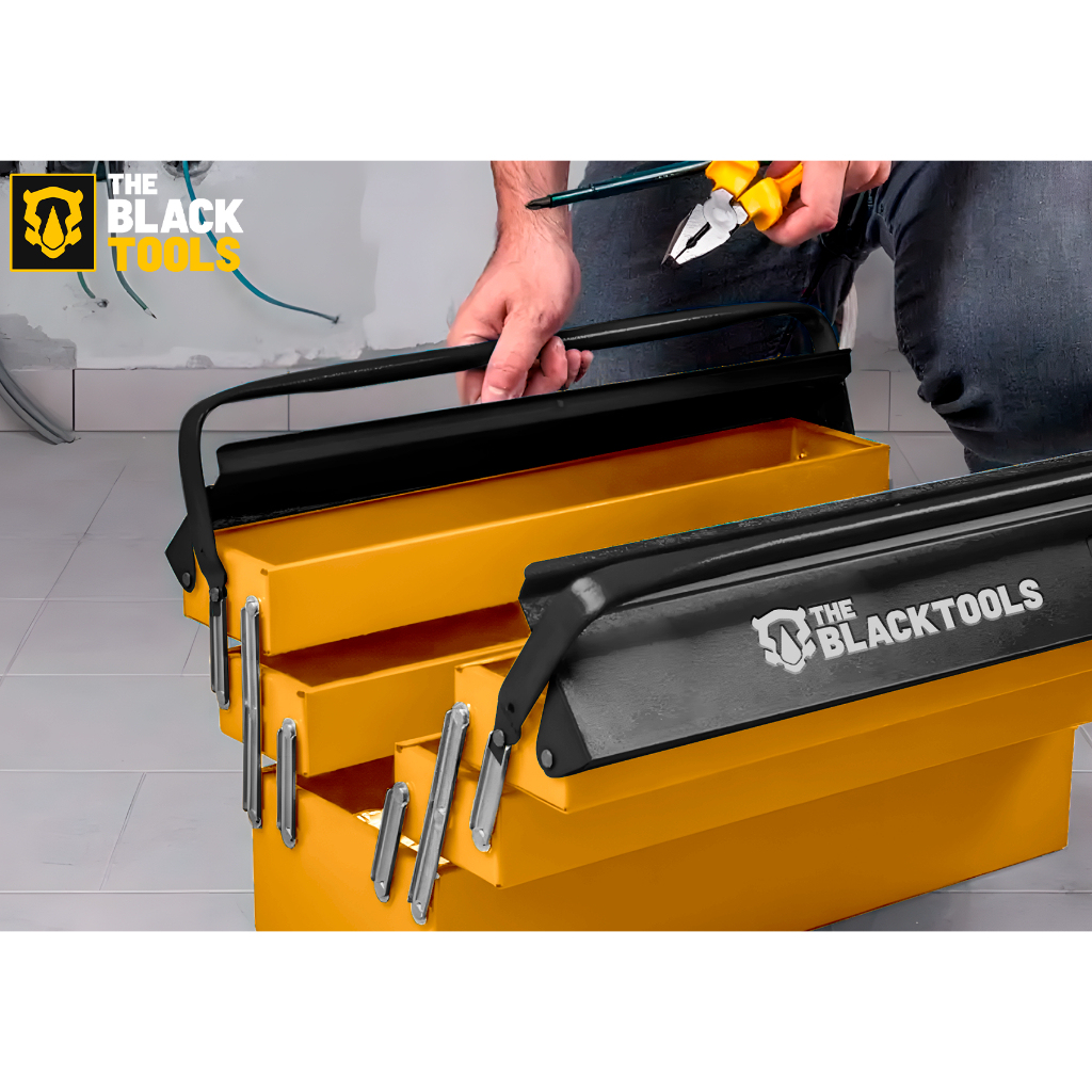 Detalhes do Caixa Para Ferramentas Sanfonada 5 Gavetas 50cm Profissional The Black Tools