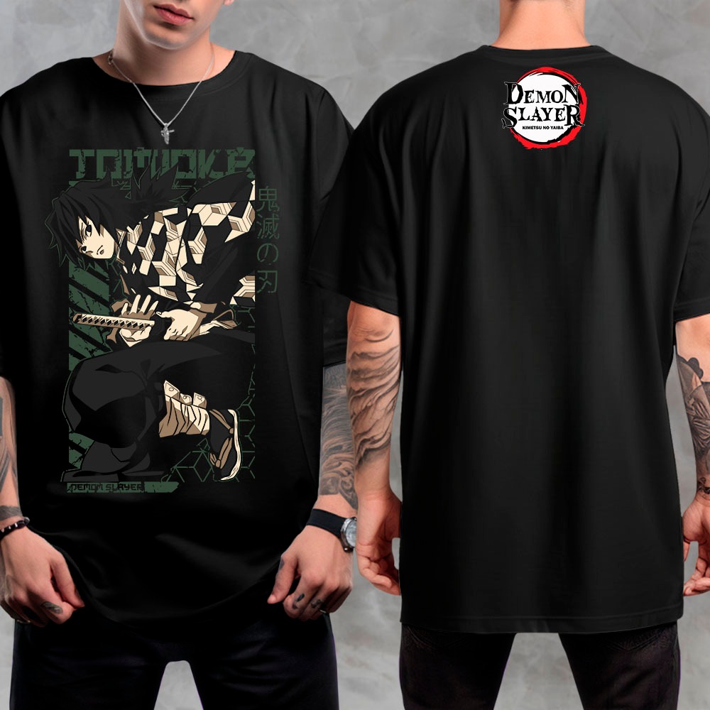 Camiseta Estampa Demons Slayer Hashira Giyu Tomioka Estilo Qualidade Estampa Não Desbota