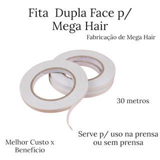Fita Dupla Face Fina Multiuso p/ Fabricar Mega Hair em Oferta na Shopee