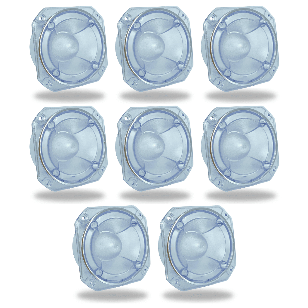 Kit 8 Painel Twitter Cristal Com Miolo - Prata