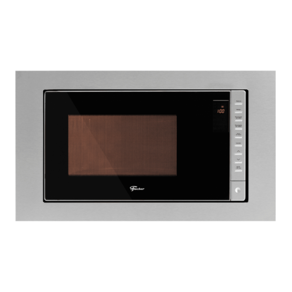 MICRO-ONDAS DE EMBUTIR FISCHER FIT LINE 25L INOX COM FUNÇÃO DESCONGELAR