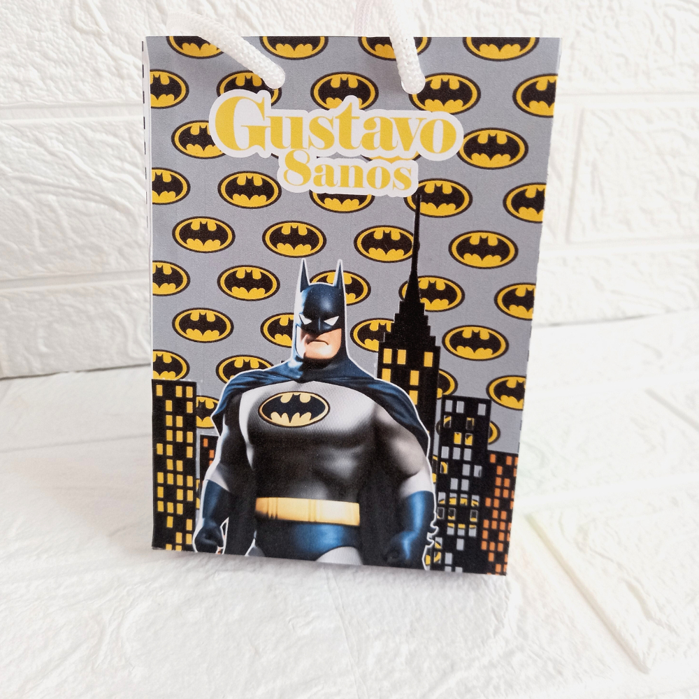 Sacolinha Batman Super herói| Personalizada| Festa Infantil|Lembrancinhas|Aniversário|Supresa