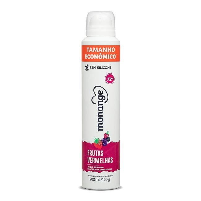 Desodorante Antitranspirante Monange Aerossol Frutas Vermelhas Com 200ml em Oferta na Shopee