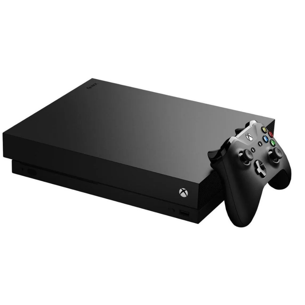 Microsoft Xbox One X 1TB Standard cor preto - semi novo - jogo brinde aleatório