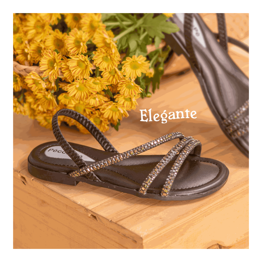 Sandália Infantil Menina Amarilis Tiras Com Brilho em Oferta na Shopee