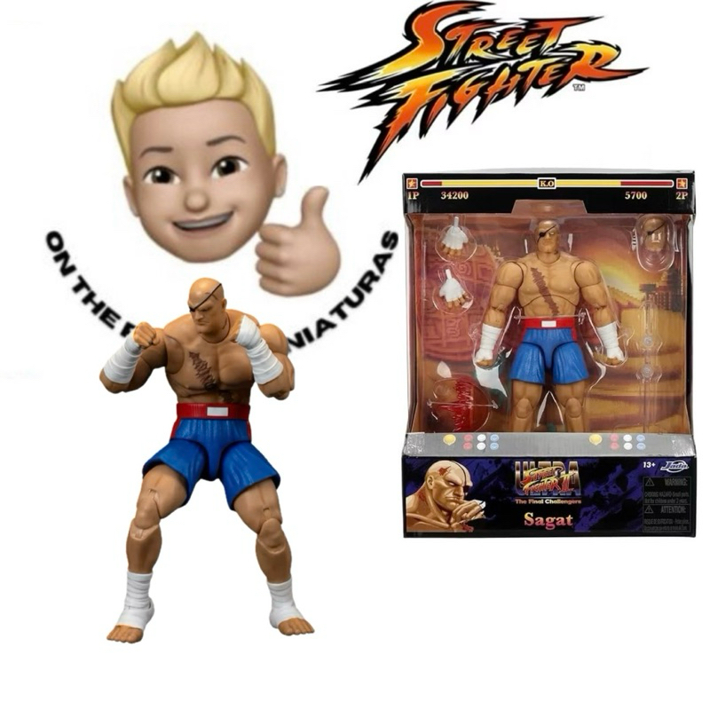 Miniatura Action Sagat Street Fighter ll Ultra - Jada Toys