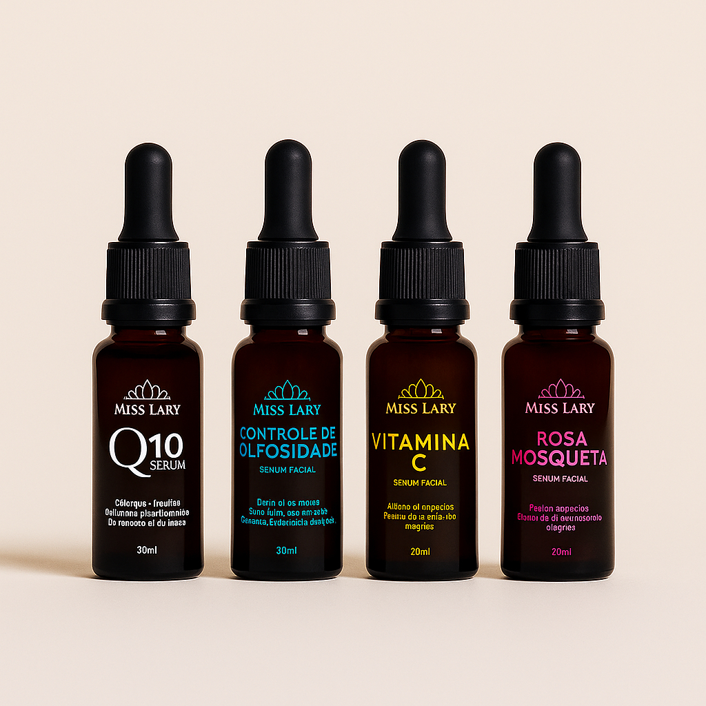 Serum Facial Miss Lary – Rosa Mosqueta, Controle de Oleosidade, Vitamina C e Q10