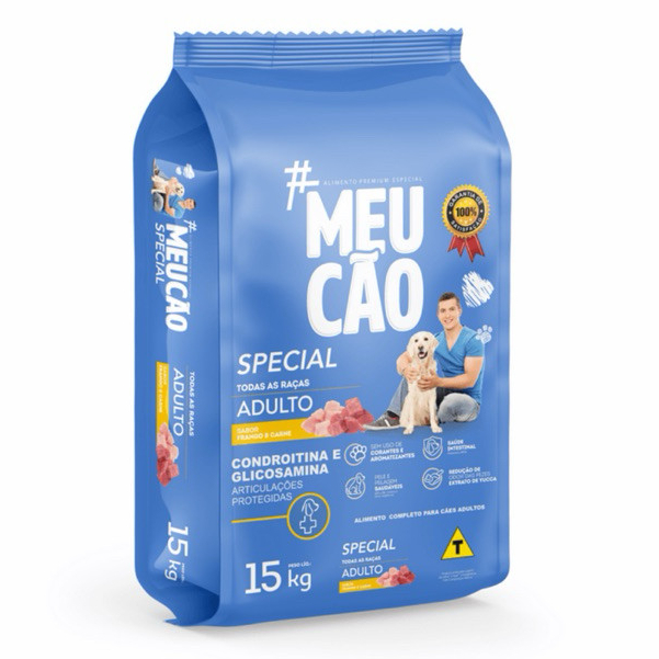 Ração Para Cães/Cachorro Frango e Carne Premium Especial 15kg - Meu Cão Special em Oferta na Shopee