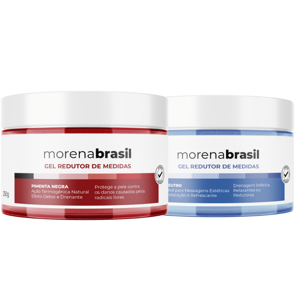 Kit 2X Gel de Massagem Corporal Morena Brasil | Pimenta Negra + Neutro