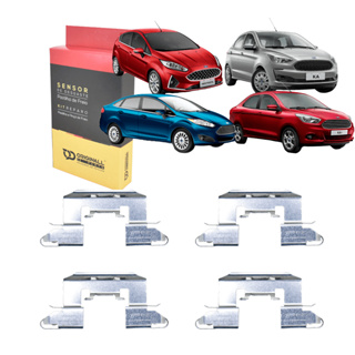 Kit 4 Trava Mola Pastilha Freio Dianteiro Ford New Fiesta 2011 a 2019 Ka 2015 a 2021 em Oferta na Shopee