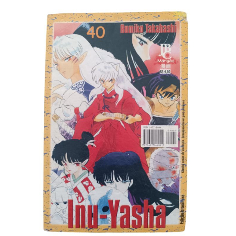 Mangá Inu-Yasha n°40 Edição Papel Jornal Editora JBC 2002