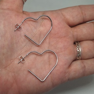 Brinco Aço Inox Argola Coração em Oferta na Shopee