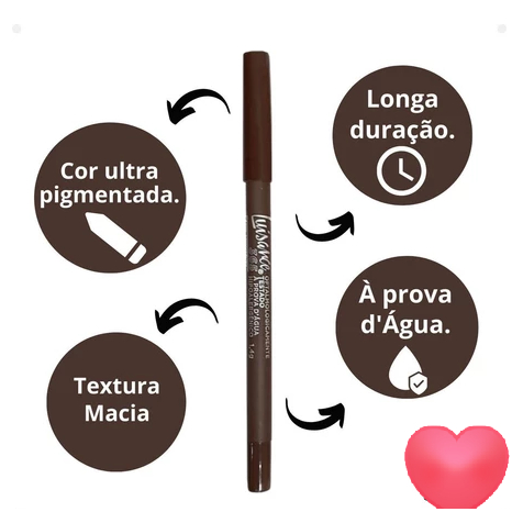 Lápis Para Olhos Luisance 365 Marrom A Prova D´água Hipoalergênico L5202 em Oferta na Shopee