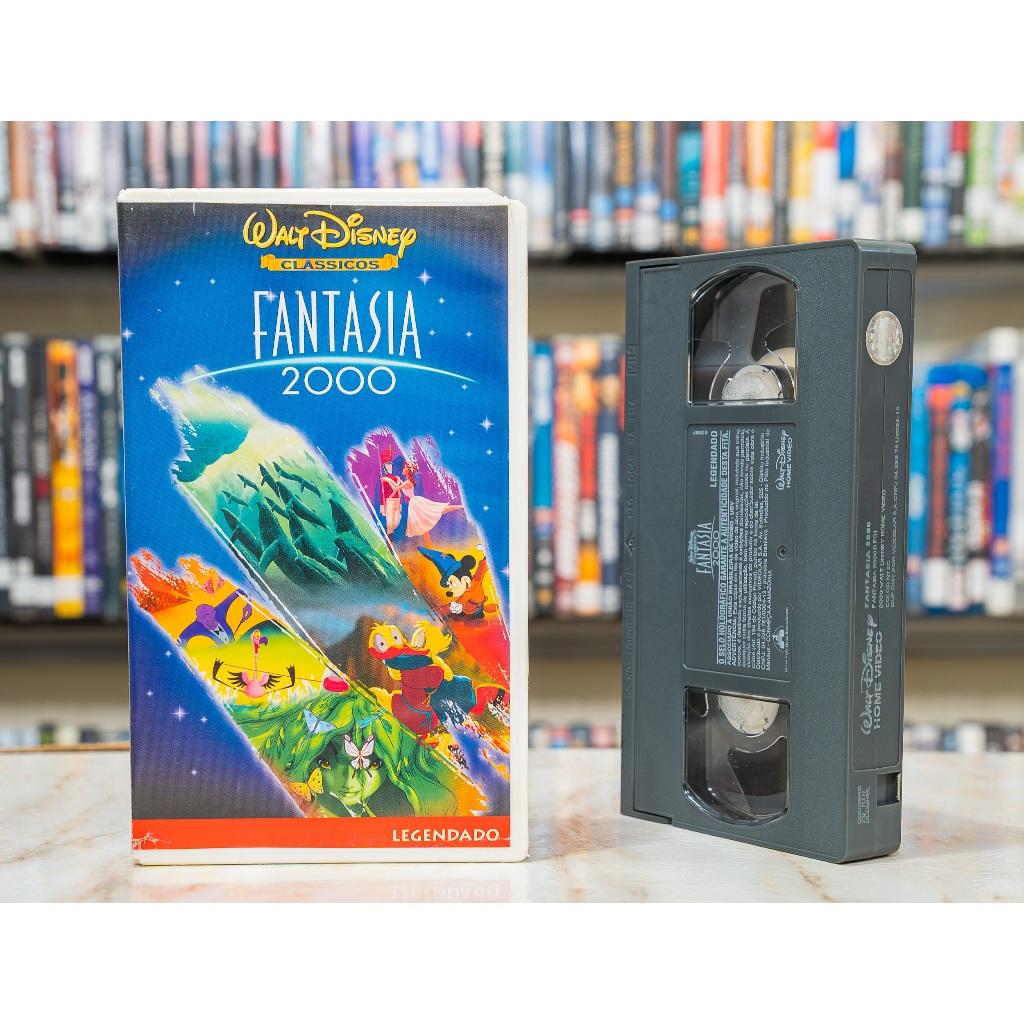 VHS FANTASIA 2000 - LEGENDADO - Original - Fita de Vídeo Desenho Animado Infantil - Disney Musical (Mickey Donald)