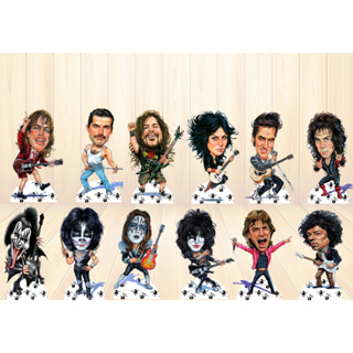 DECORAÇÃO DE FESTA ROCK KIT 12 DISPLAY DE MDF DE 3 MM em Oferta na Shopee