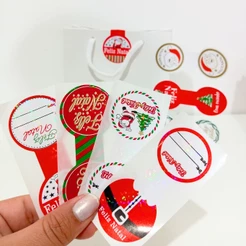 Lacres Adesivos de Natal para Presentes e Sacolas