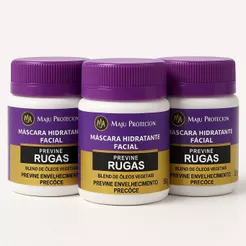 Kit Creme Facial Anti Rugas Máscara Hidratante Previne Envelhecimento Linhas de Expressão