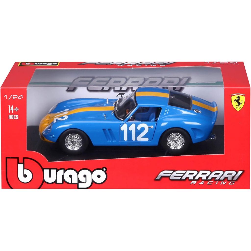 Miniatura  Ferrari 250 GTO Burago 1:24 metal Diecast colecionável Licenciada