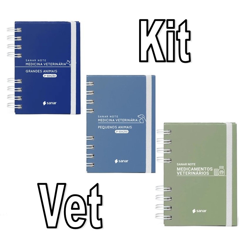 Kit Sanar Note Veterinário Pequenas Animais -  Medicamentos - Grandes Animais
