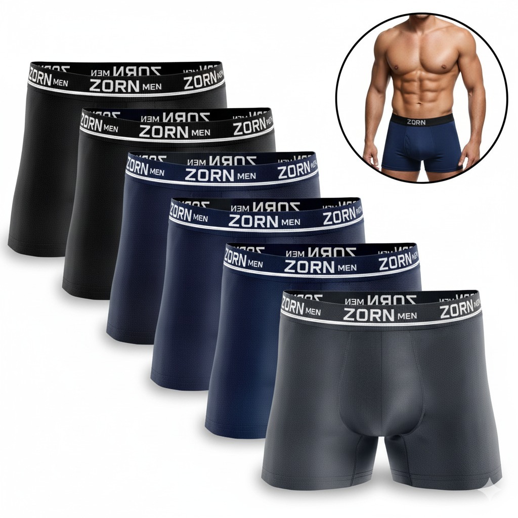 Kit 10 Cuecas Boxer Box Masculinas Microfibra Lisas Pretas