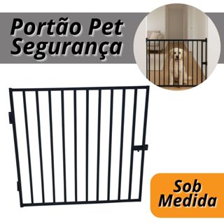 Portão Segurança Grade Cercado de Proteção para Pet Cachorro ou Criança - Metalon Sob Medida em Oferta na Shopee
