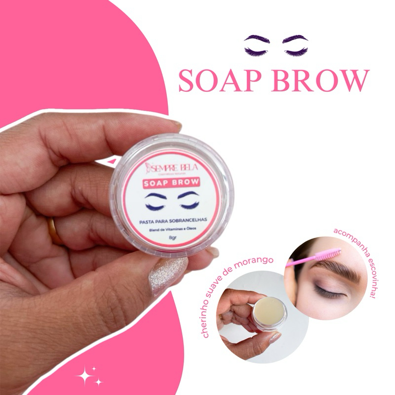 Pasta para Sobrancelha Modeladora Soap Brow com Óleo de Rícino, Jaborandi, Alecrim e Vitamina E Brow Lamination | Vegano