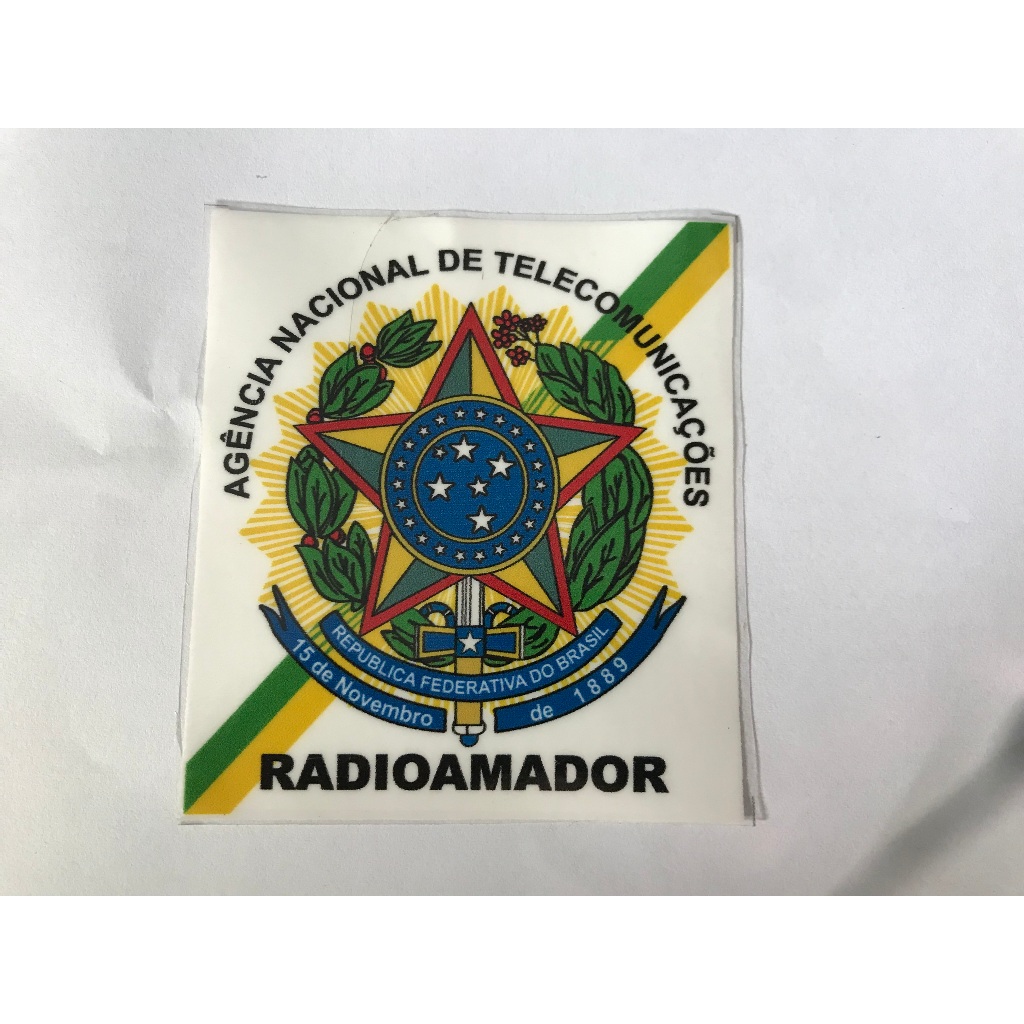Três Adesivos Radioamador para vidro interno do carro