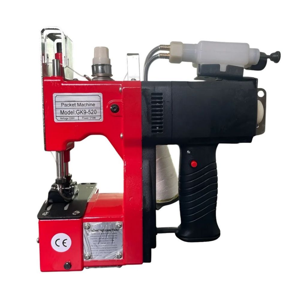 GK-9 Máquina de Sacaria Elétrica – Fecha Boca de Saco com Corte Automático